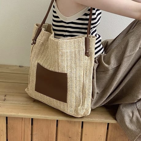 straw shoulder BAG ♡