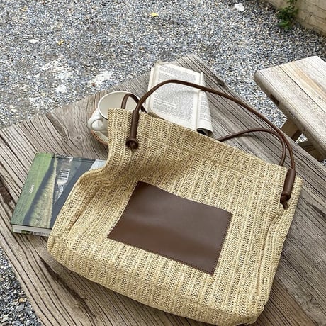 straw shoulder BAG ♡