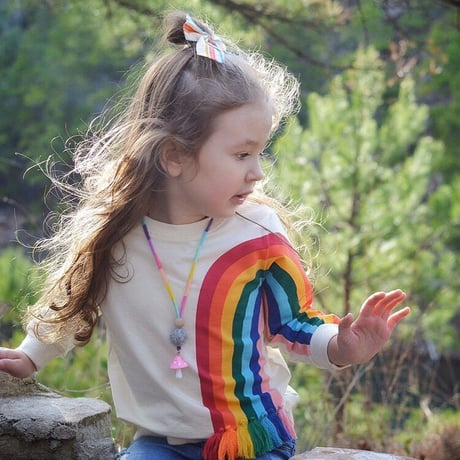 rainbow print sweat♡