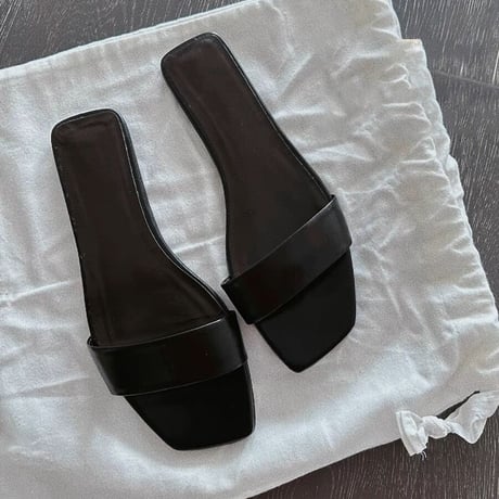 leather flat Sandal♡