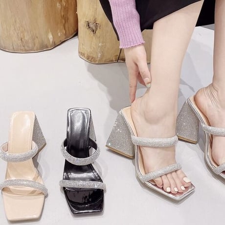 bling-bling heel sandal♡