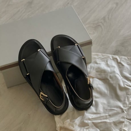 cross flat sandal♡