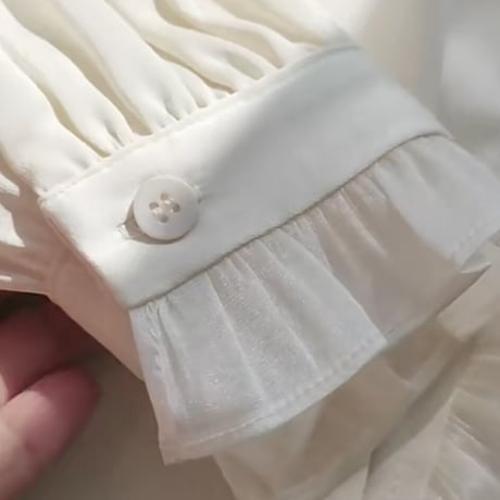 Shiny frill  blouse♡