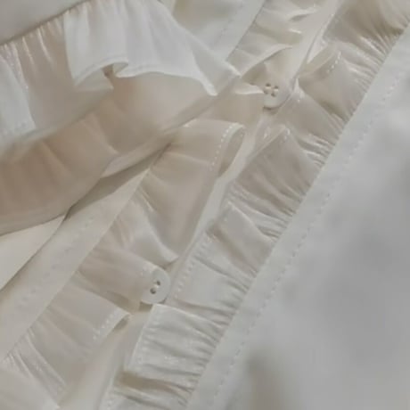 Shiny frill  blouse♡
