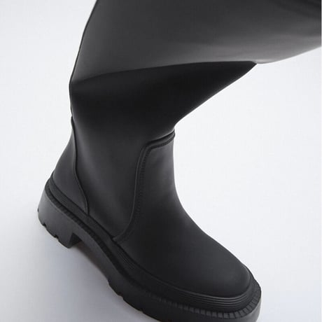 track sole wide boots♡