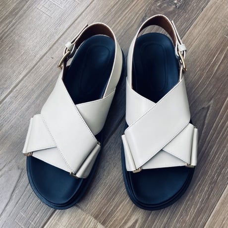cross flat sandal♡