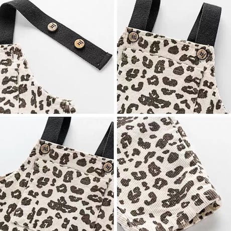 KIDS leopard salopette♡
