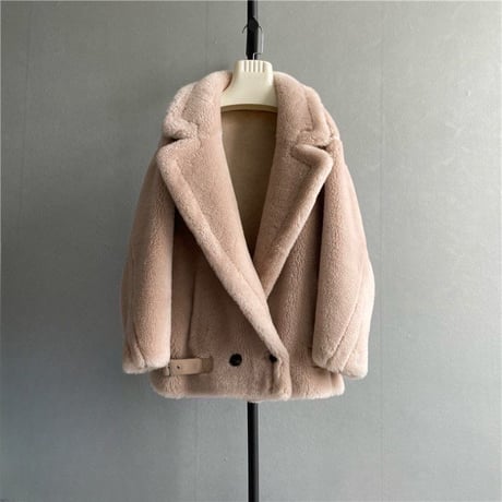 teddy mouton short coat♡