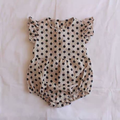 Linen dot rompers♡