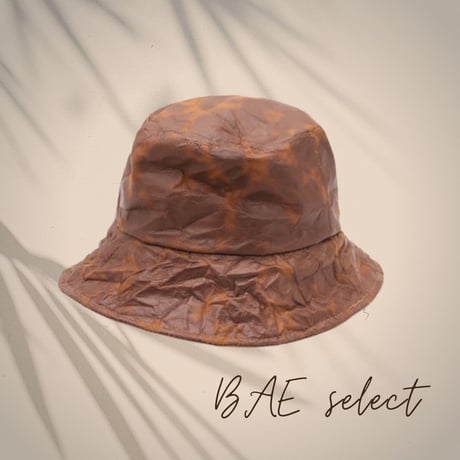shrink leather bucket hat ♡