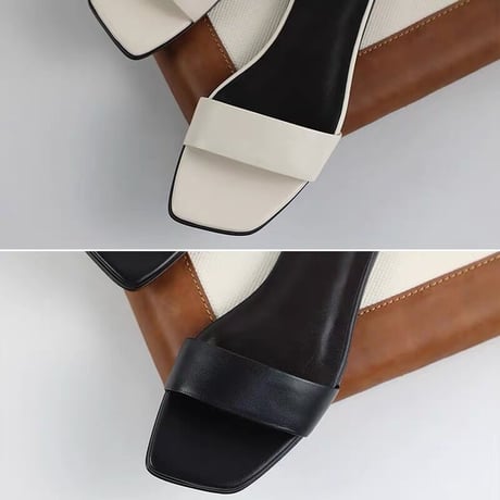 leather flat Sandal♡