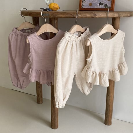 KIDS cotton frill set up♡