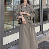 GOLD button trench coat♡