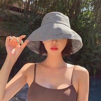 gingham check bucket hat ♡
