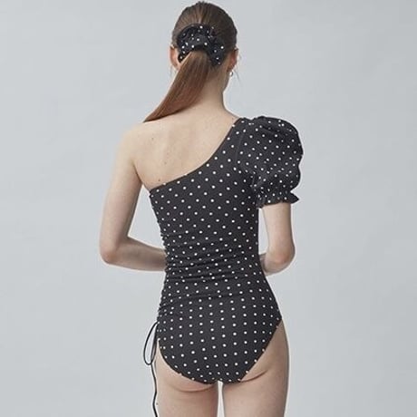 PUFF SLEEVE one shoulder Swimsuit♡