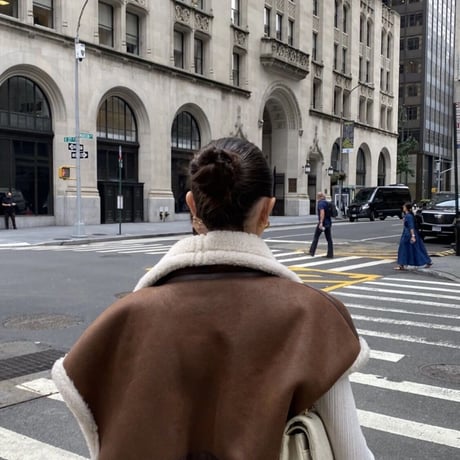 deer SKIN mouton vest♡