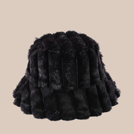 Fake fur bucket hat♡