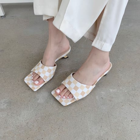 check Open toe slip on♡