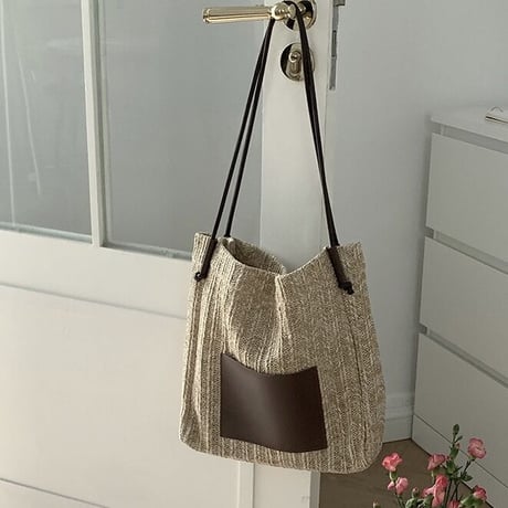 straw shoulder BAG ♡