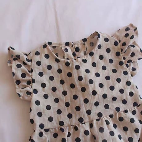 Linen dot rompers♡