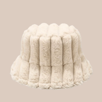 Fake fur bucket hat♡