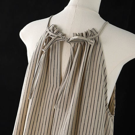 stripe linen one-piece♡