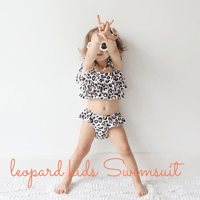leopard kids Swimsuit♡