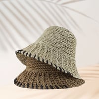 stitch straw bucket hat ♡
