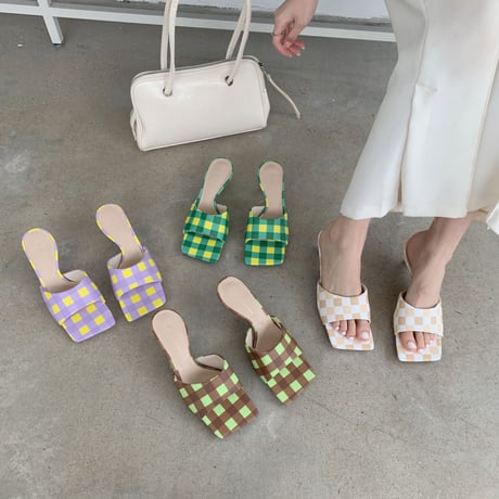check Open toe slip on♡