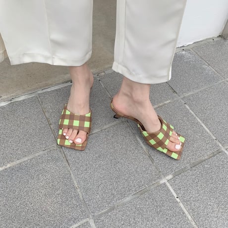 check Open toe slip on♡