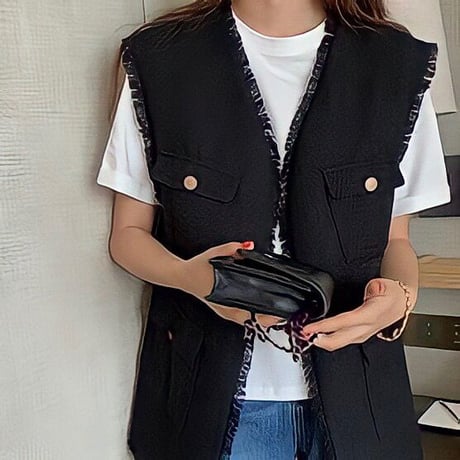 tweed gilet♡