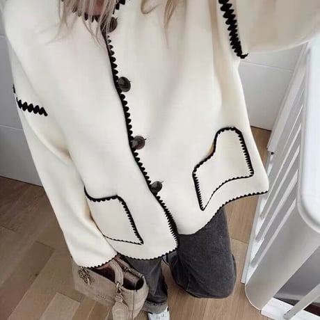 stitch monotone jacket♡