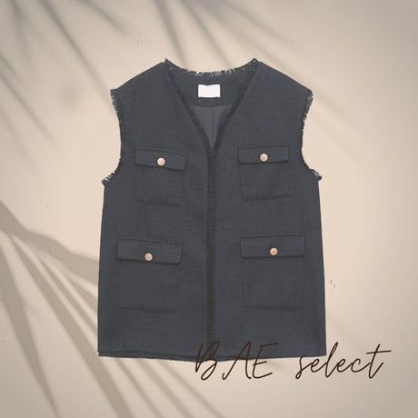 tweed gilet♡