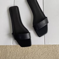 leather flat Sandal♡