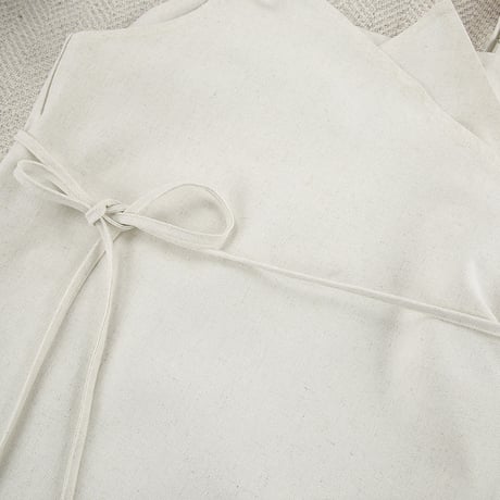 cotton linen lap one-piece♡