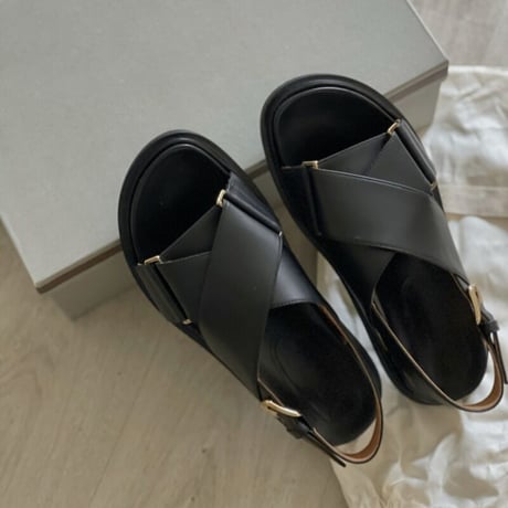 cross flat sandal♡