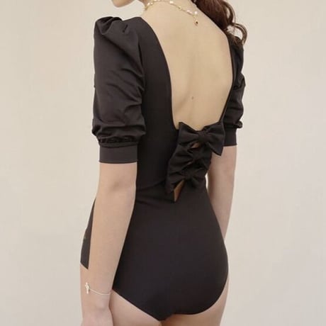 Back triple ribbon  Swimsuit♡