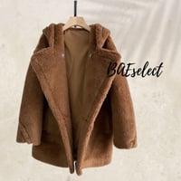 teddy hood coat♡