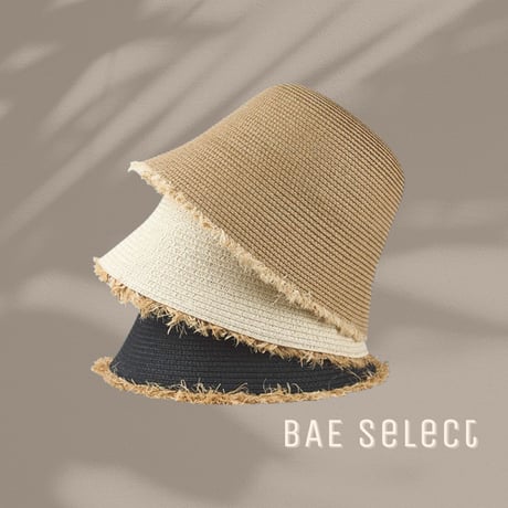 fringe straw bucket hat ♡