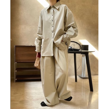 over size cotton  shirt♡
