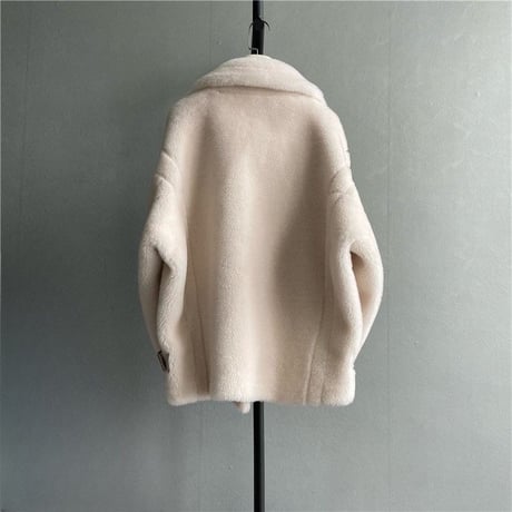 teddy mouton short coat♡