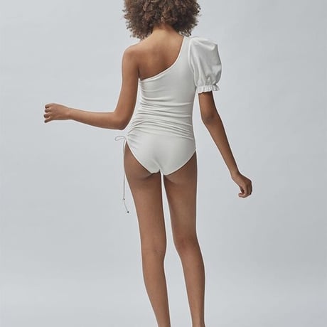 PUFF SLEEVE one shoulder Swimsuit♡