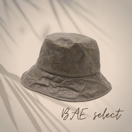 shrink leather bucket hat ♡