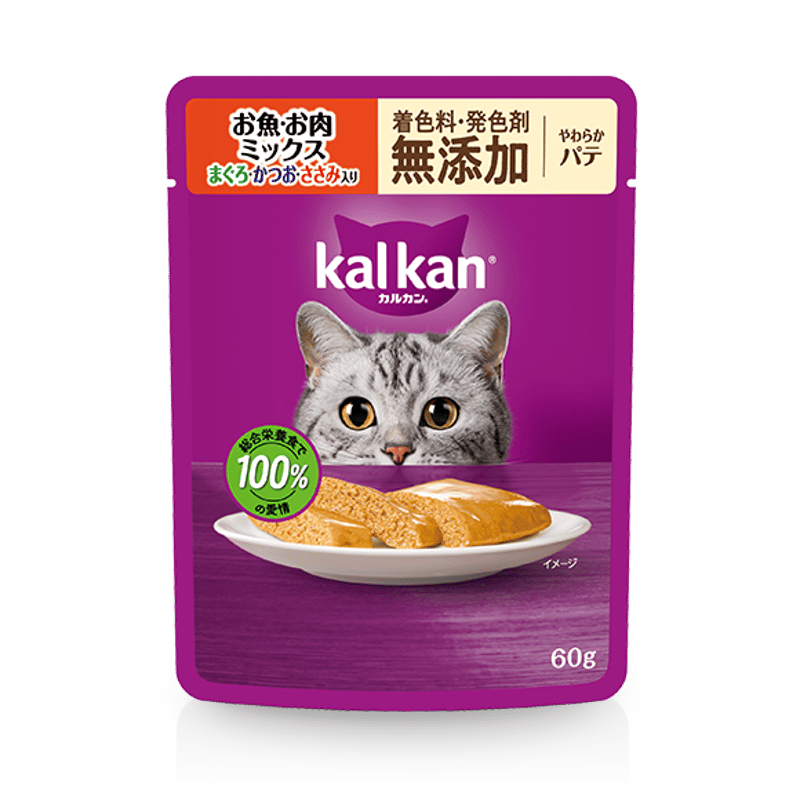 カルカン パテ ★ にゃんこ カルカン やわらかパテ 無添加 パウチ 60g | PETBOXオンラインストア