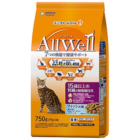 AllWell 15歳以上の腎臓の健康維持用 フィッシュ味　1.5kg