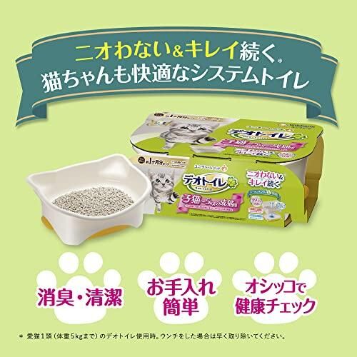 デオトイレ 子猫〜5Kgの成猫用 1か月分セット ツートンブラウン 