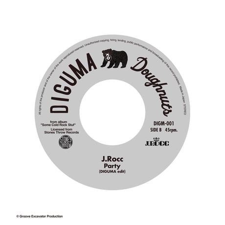 J.Rocc - PARTY (J Rocc remix edit) / PARTY (DIGUMA edit)﻿  7inch  record