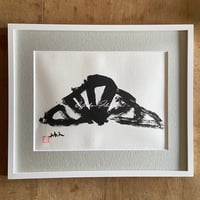 【水墨原画348×424mm】墨×クロワッサン
