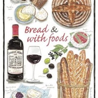 【Bread with foodsポスター 】A2サイズ