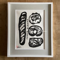 【水墨原画348×424mm】墨×チクテベーカリー